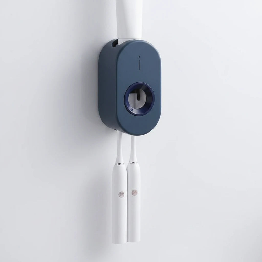 Automatic Toothpaste Dispenser with Wall-Mounted Holder