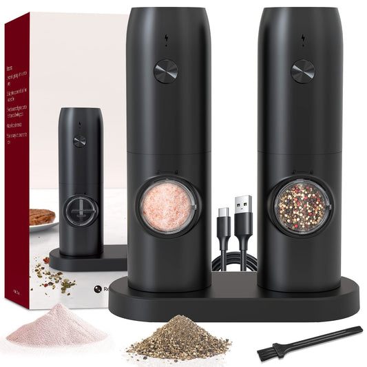 Electric Salt and Pepper Grinder USB Rechargeable 2 pc
